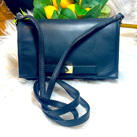 Final 👉🏽 KATE SPADE PURSE IPHONE HOLDER BLACK BOW BAG - Picture 3 of 10